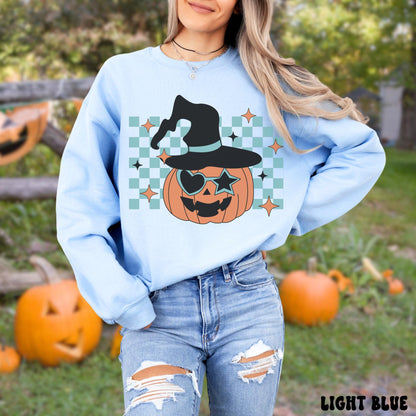 RETRO CHECKERED PUMPKIN SWEATSHIRT