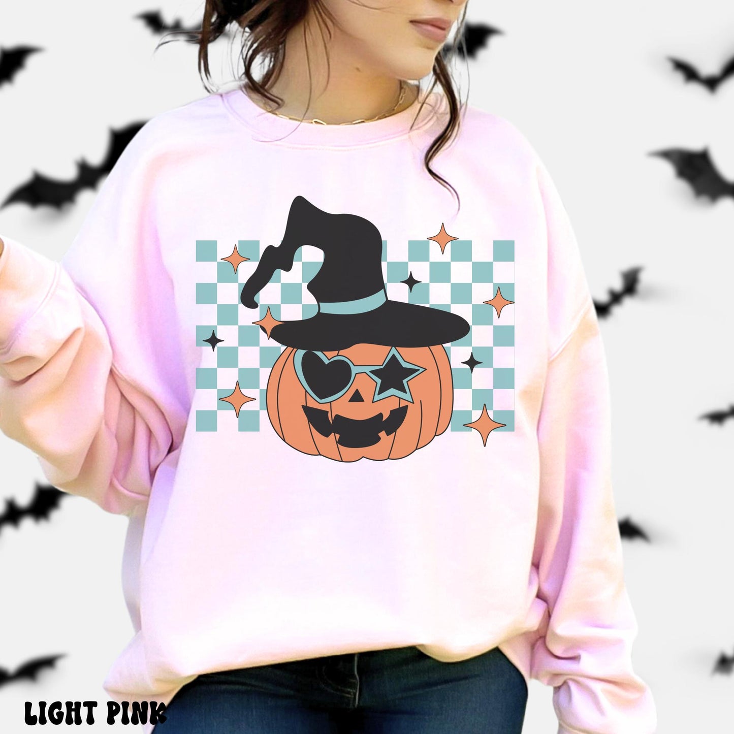 RETRO CHECKERED PUMPKIN SWEATSHIRT