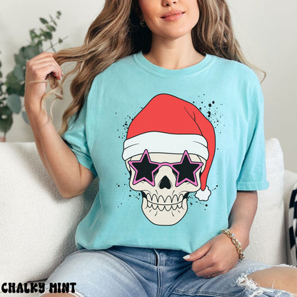 SANTA SKELETON SHIRT *PINK SUNGLASSES*