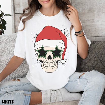 SANTA SKELETON SHIRT *GREEN SUNGLASSES*