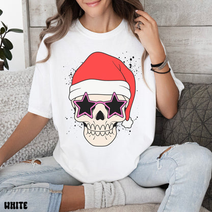 SANTA SKELETON SHIRT *PINK SUNGLASSES*