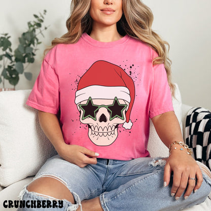 SANTA SKELETON SHIRT *GREEN SUNGLASSES*