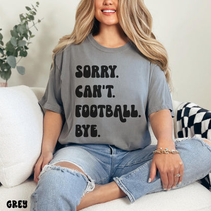 SORRY CAN'T FOOTBALL SHIRT *BLACK DESIGN*