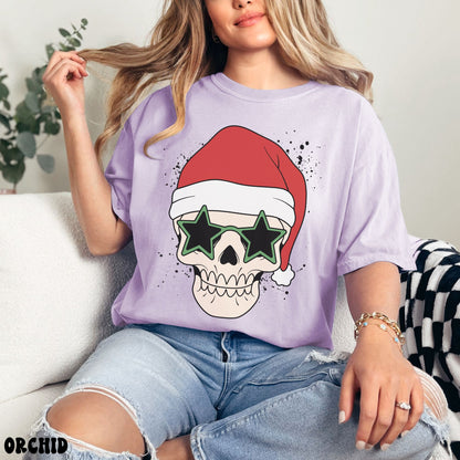 SANTA SKELETON SHIRT *GREEN SUNGLASSES*