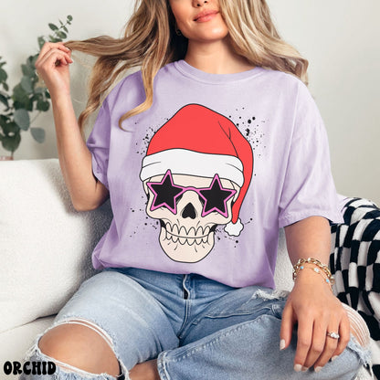 SANTA SKELETON SHIRT *PINK SUNGLASSES*